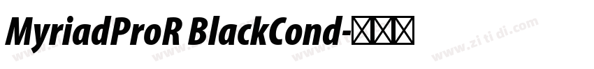 MyriadProR BlackCond字体转换